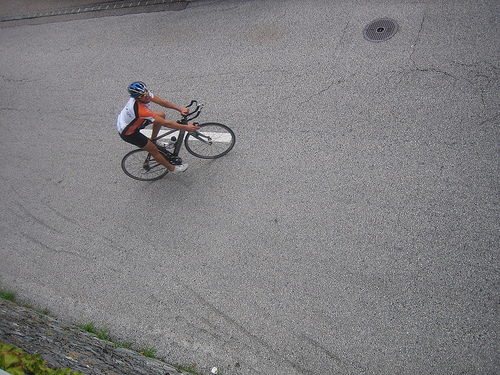 lone cyclists